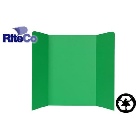 RITECO RAYDIANT Riteco TriFold Presentation Boards 48 In X 36 In Green  24 Pack 22107